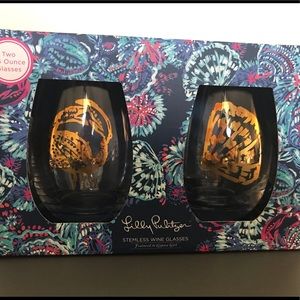 Lilly Pulitzer Stemless Wineglasses